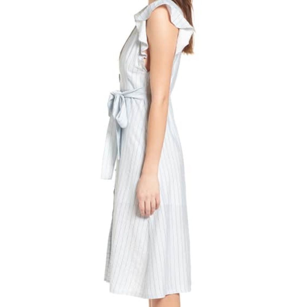 Storee Front Button Midi Dress Sz Large - Picture 3 of 8